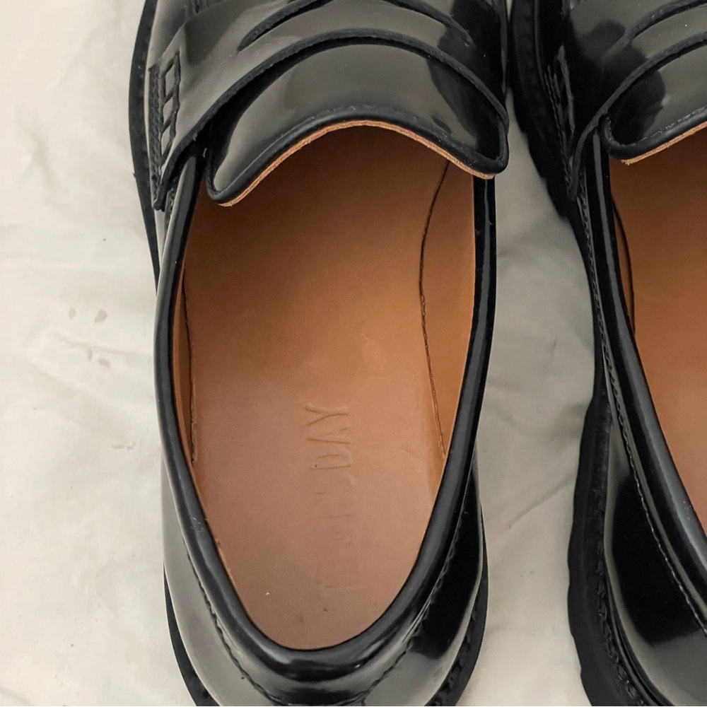 Thursday Boot Company Patent Leather Penny Lug Sole Loafer Dress Shoe Chunky - Picture 10 of 15